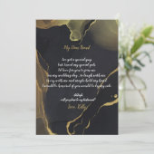 黒と金ゴールドのマーブリーは私の花嫁の招待状である 招待状 (スタンド正面)