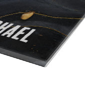 黒と金ゴールドのマーブルテクスチパーソナライズされたャ カッティングボード (角)