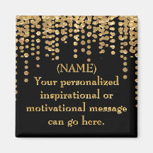 黒と金ゴールドのメやる気を起こさせるッセージ