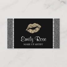 黒と金ゴールドのモダングリッター口紅が補完される