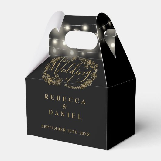 黒と金ゴールドのライトフローラ フェイバーボックス (正面サイド)