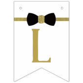 黒と金ゴールドのリトル・紳士のバナーフェイク バンティングフラッグ (第1の旗)