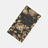 黒と金ゴールドのヴィンテージフローラ結婚つる植物 (コーナー)