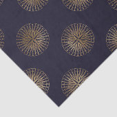 黒と金ゴールドのヴィンテージ航海のコンパスパターン 薄葉紙 (詳細)