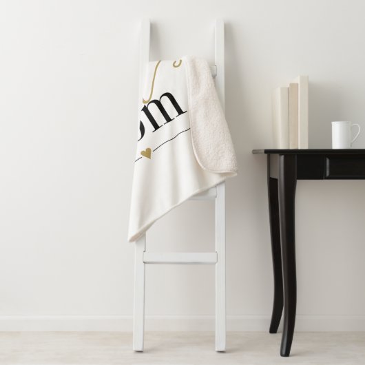 黒と金ゴールドの世界最高ののママエレガント シェルパブランケット (インサイチュ)