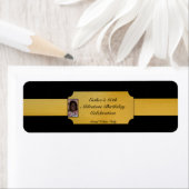 黒と金ゴールドの写真に有利な小さなボトルラベル ラベル (インサイチュ)