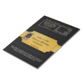 黒と金ゴールドの写真の好意XLキャンディーラッパー ノートパッド (アングル)