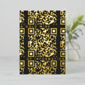 黒と金ゴールドの割引カーカスタムドとQRコード 箔シーズンカード (立ち正面)