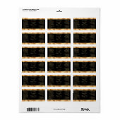 黒と金ゴールドの化粧品ドロッパーボトルラベル ラベル (フルシート)