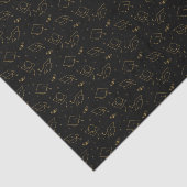 黒と金ゴールドの卒業キャップトス 薄葉紙 (詳細)