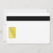 黒と金ゴールドの卒業パーティーVIPパス 招待状 (裏面)