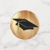 黒と金ゴールドの卒業紙吹雪 コンフェッティ (スモール正面)