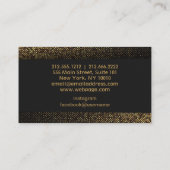 黒と金ゴールドの名モダン刺 名刺 (裏面)