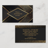 黒と金ゴールドの名モダン刺 名刺 (正面/裏面)