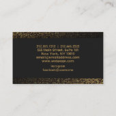 黒と金ゴールドの名モダン刺 名刺 (裏面)