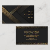 黒と金ゴールドの名モダン刺 名刺 (正面/裏面)