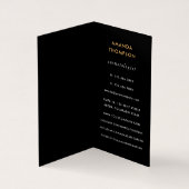 黒と金ゴールドの名刺 名刺 (内部)