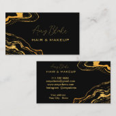 黒と金ゴールドの名刺 名刺 (正面/裏面)