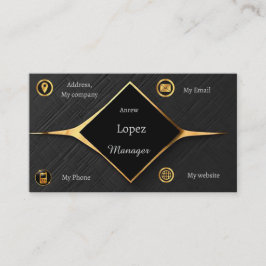 黒と金ゴールドの名刺 名刺