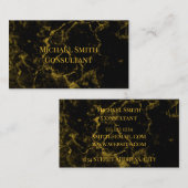 黒と金ゴールドの名刺 名刺 (正面/裏面)