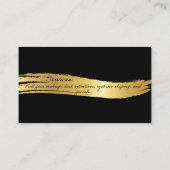 黒と金ゴールドの名刺 名刺 (裏面)