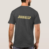 黒と金ゴールドの堅牢なギークマザーボード技術 Tシャツ (裏面)