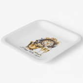 黒と金ゴールドの大晦日 ペーパープレート (傾斜あり)