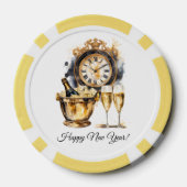 黒と金ゴールドの大晦日 ポーカーチップ (裏面)