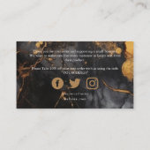 黒と金ゴールドの大理石のお感謝してい客様 エンクロージャーカード (裏面)