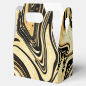 黒と金ゴールドの大理石のお願いボックス フェイバーボックス (オープン)