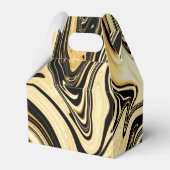 黒と金ゴールドの大理石のお願いボックス フェイバーボックス (正面サイド)