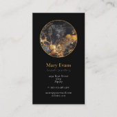 黒と金ゴールドの大理石の効果モダン名刺 名刺 (正面)