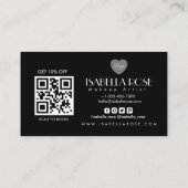 黒と金ゴールドの大理石の名刺 名刺 (裏面)