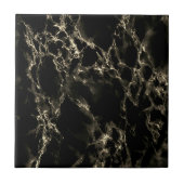 黒と金ゴールドの大理石セラミックタイル タイル (正面)