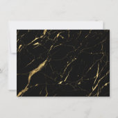 黒と金ゴールドの大理石デザイナーギフト証明書 (裏面)