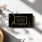 黒と金ゴールドの大理石デザイナー名刺 名刺