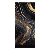 黒と金ゴールドの大理石ネイルサロン価格表 ラックカード (裏面)