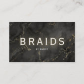 黒と金ゴールドの大理石組み 名刺 (正面)