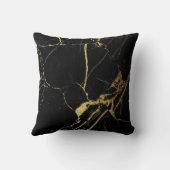 黒と金ゴールドの大理石装飾用クッション クッション (裏面)