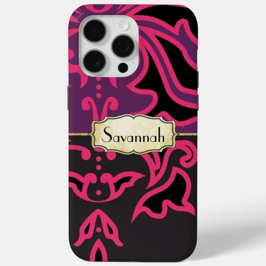 黒と金ゴールドの天星パターン Case-Mate iPhoneケース (裏面)