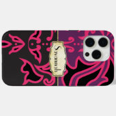 黒と金ゴールドの天星パターン Case-Mate iPhoneケース (裏面 (横))