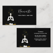 黒と金ゴールドの天空ヨガの名刺 名刺 (正面/裏面)