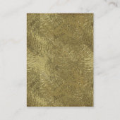 黒と金ゴールドの孔雀の羽のエンクロージャカード エンクロージャーカード (裏面)