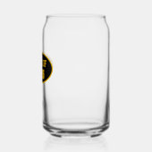 黒と金ゴールドの学校の色のクラス年 ガラス缶 (左)