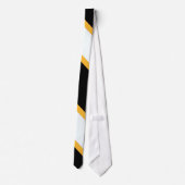黒と金ゴールドの対角タイストライプのプ ネクタイ (裏面)