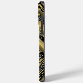 黒と金ゴールドの山パーソナライズされた形の名前 Case-Mate iPhoneケース (裏面 / 左)