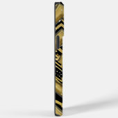 黒と金ゴールドの山パーソナライズされた形の名前 Case-Mate iPhoneケース (裏面 / 右)