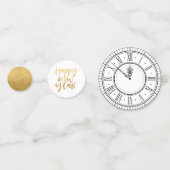 黒と金ゴールドの年時計 コンフェッティ (正面)