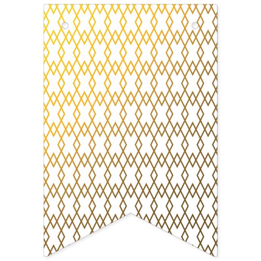 黒と金ゴールドの幾何学的なバナー バンティングフラッグ (第3の旗)