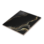 黒と金ゴールドの床タイル タイル (側面)